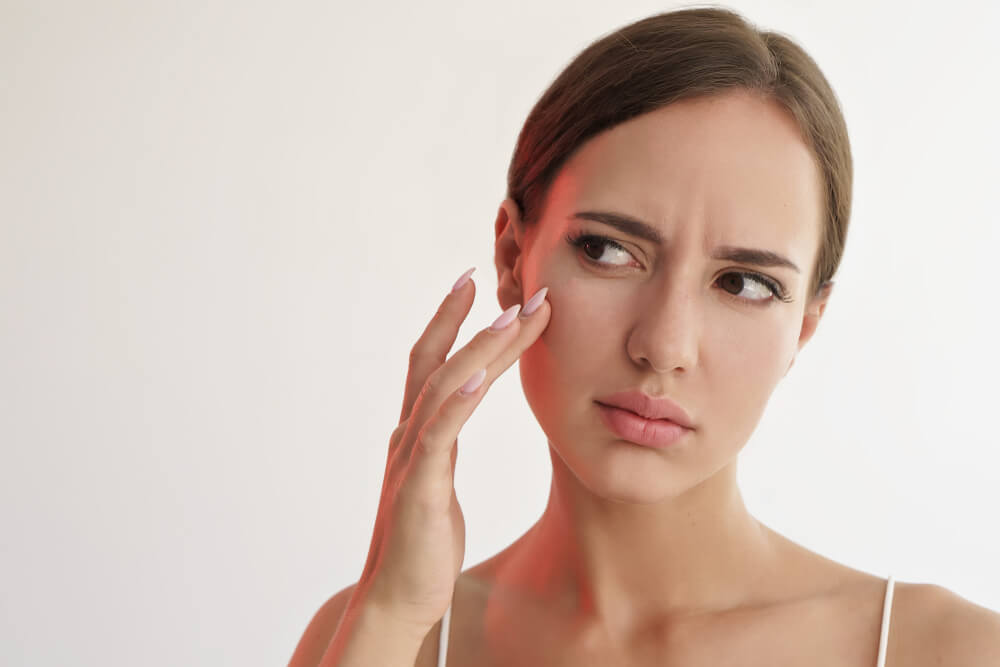 woman with dry skin