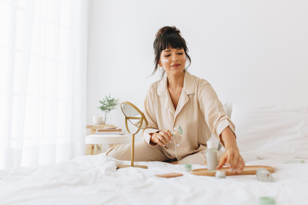 woman doing selfcare