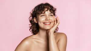 happy woman smiling