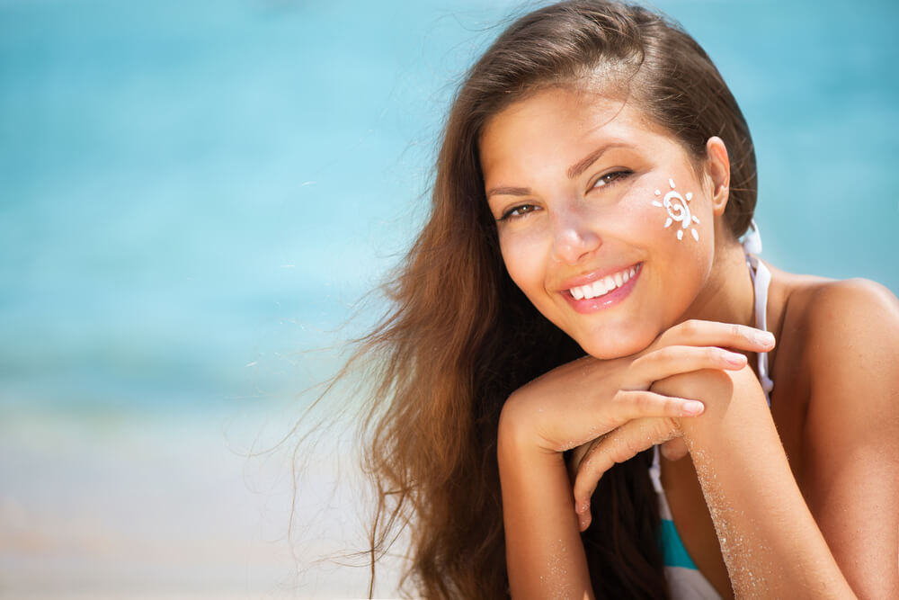 woman on beach