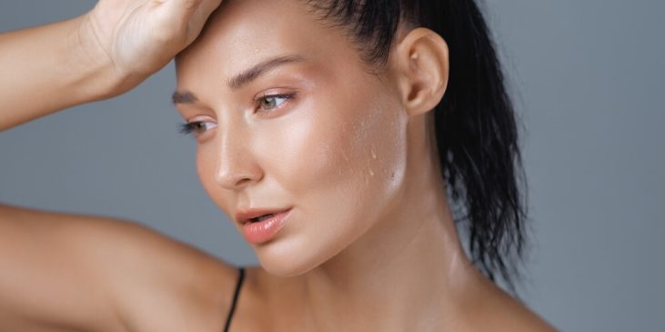 woman sweating