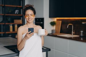 woman in towel