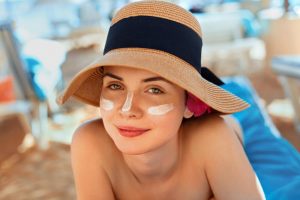 woman wearing sun protection
